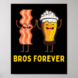 Poster Bros De Álcool Para Presentes De Comida De Bacon D