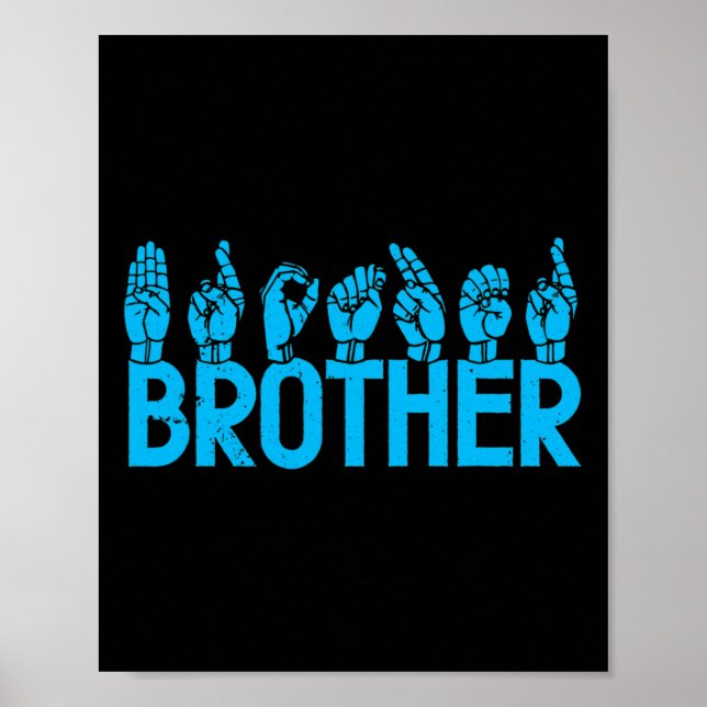 Poster Brother American Sign Language Deaf Awarness (Frente)