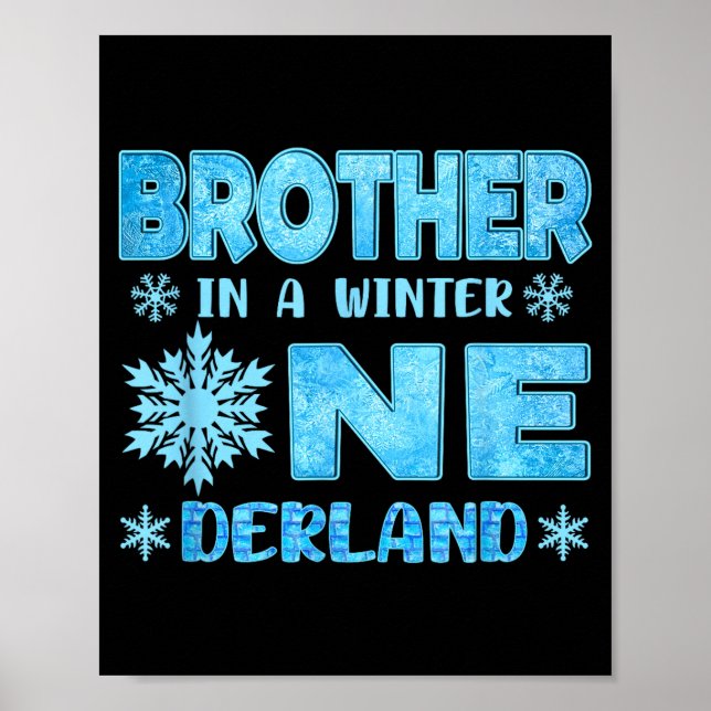 Poster Brother In A Winter Onederland Bday Girl Sweet Sno (Frente)