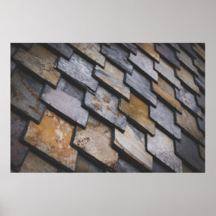 Poster Brown and gray bricks