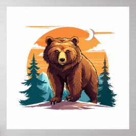 Poster Brown bear