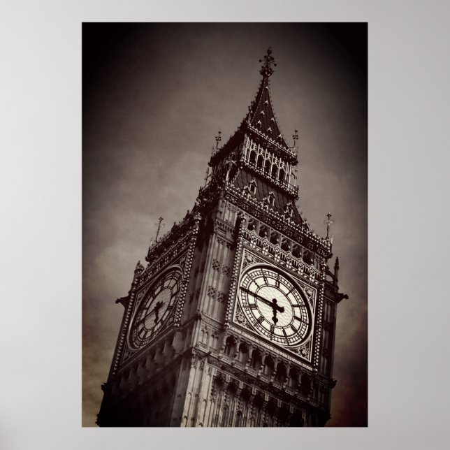 Pôster Brown Big Ben Art Photography (Frente)
