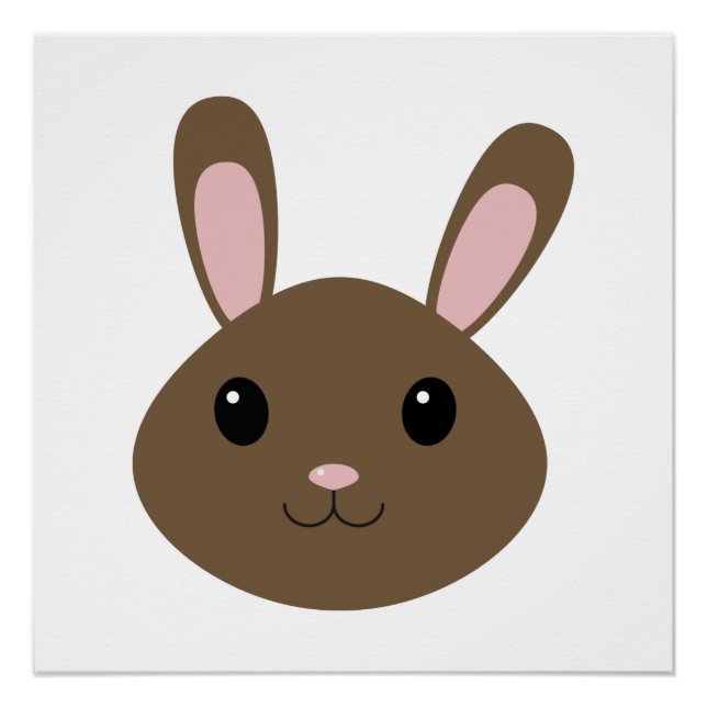 Pôster Brown Bunny Adorável (Frente)