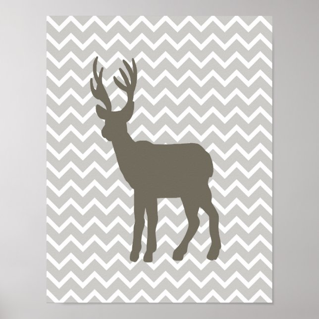 Poster Brown Deer w/ Chevron (Frente)