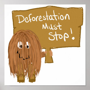 Poster Brown para o desflorestamento