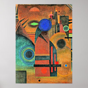 Poster Brown Silence, abstrato de Wassily Kandinsky