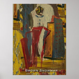 Pôster Brown Snowman