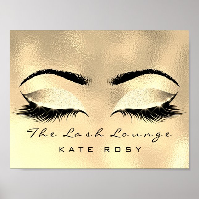 Poster Browns Name Makeup Artist Beauty Studio Lashes (Frente)