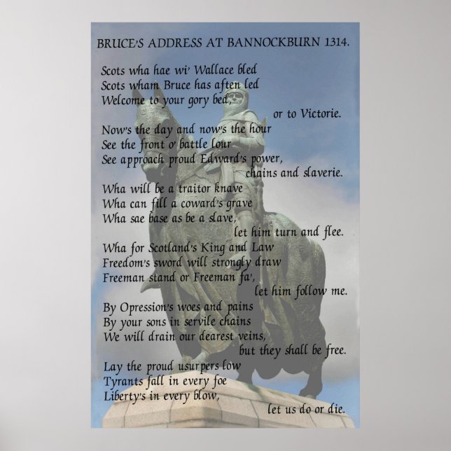 Pôster Bruce's address at Bannockburn 1314 (Frente)