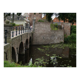 Pôster Brug, Dutch village