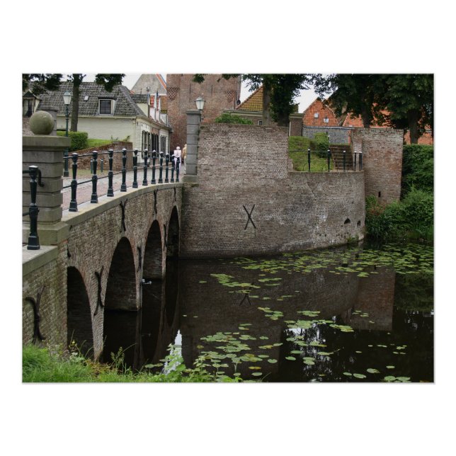 Pôster Brug, Dutch village  (Frente)