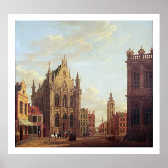 Pôster Bruges, 1824 (óleo no painel) (Frente)