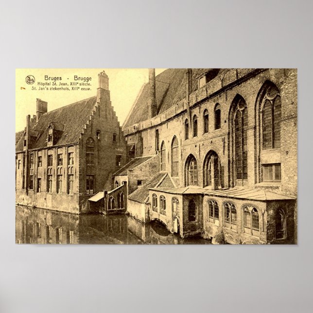 Pôster Bruges - Rua Hopital Jean (Frente)