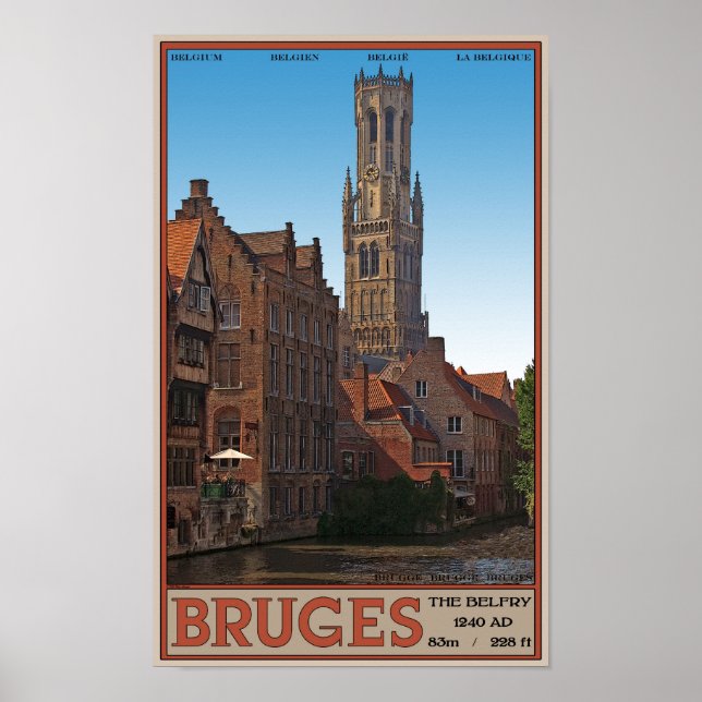 Pôster Brugge - Belfry (Frente)