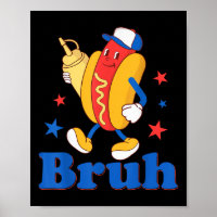 Bruh 4 De Julho Cachorro Quente Patriótico Criança