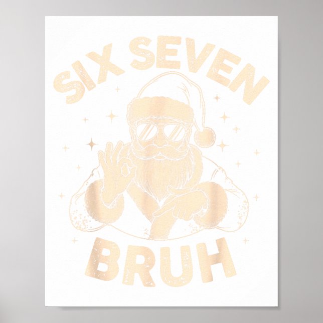 Poster Bruh 67 Christmas Santa Six Seven 6 7 Boys Christm (Frente)
