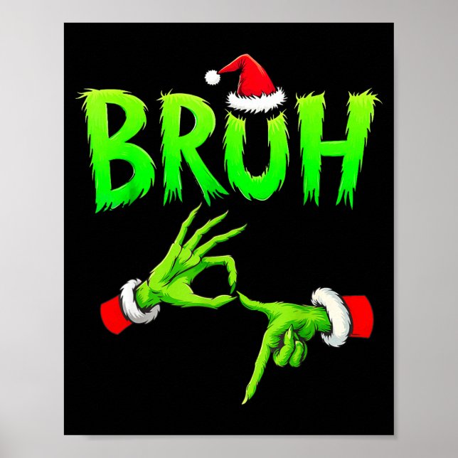 Poster Bruh 67 Six Seven 6 7 Meme Christmas Funny Gen Alp (Frente)