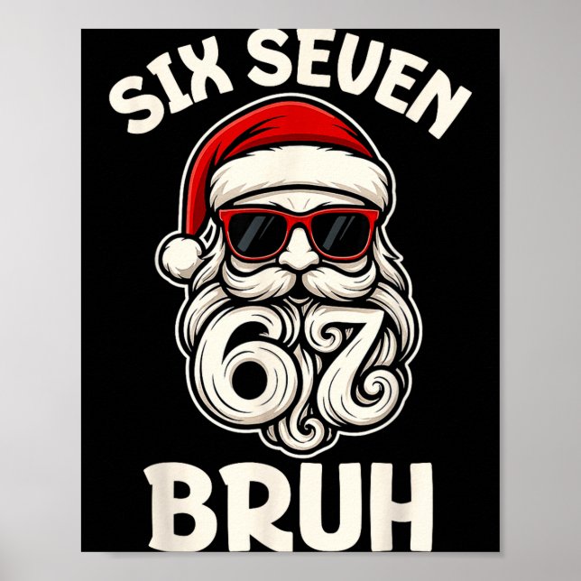 Poster Bruh 6 7 Christmas 67 Santa Six Seven Christmas Bo (Frente)