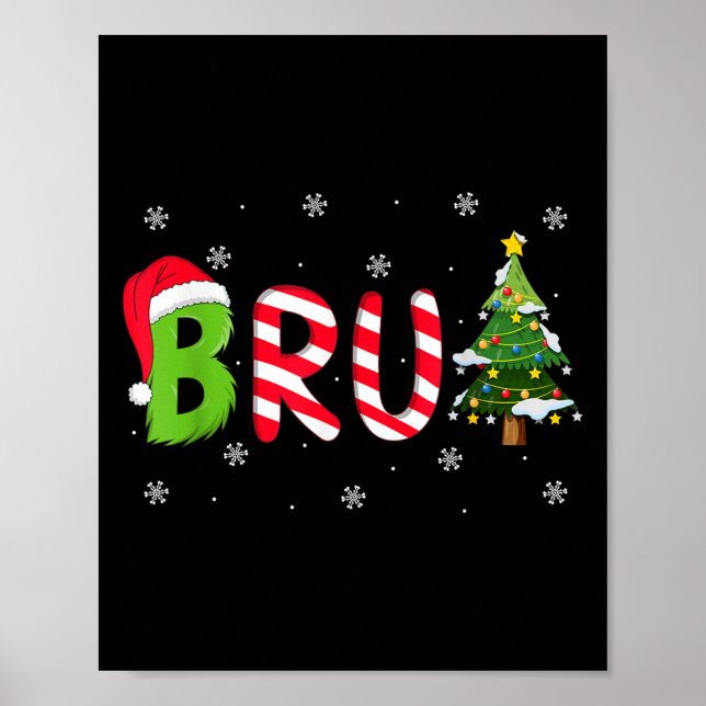 Poster Bruh Christmas Saying Bro Funny Men Boys Bruh Meme (Frente)