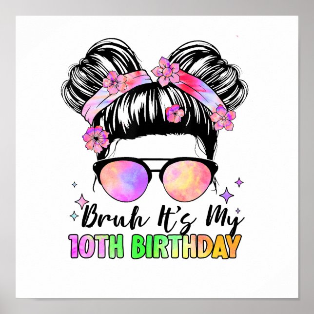 Poster Bruh É meu décimo aniversário de 10 anos (Frente)