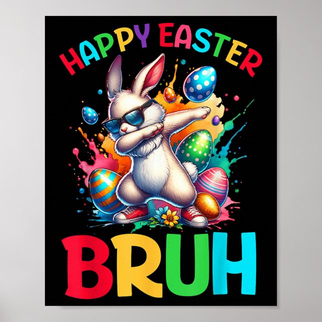 Poster Bruh Easter Ovos Meninos Crianças Páscoa Coelhinho (Frente)