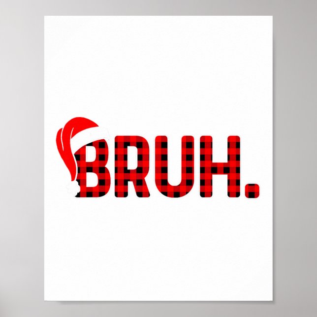 Poster Bruh Engraçado Xadrez de Natal Adolescentes Rapaze (Frente)