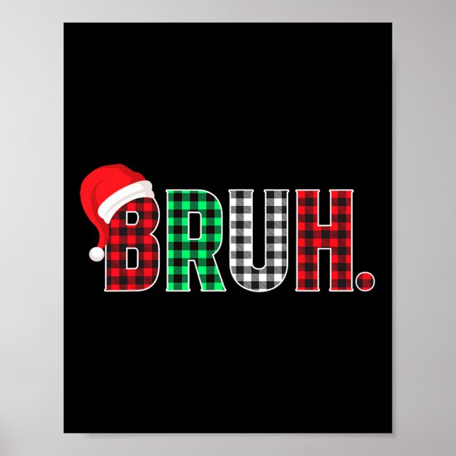 Poster Bruh Engraçado Xadrez de Natal Adolescentes Rapaze (Frente)