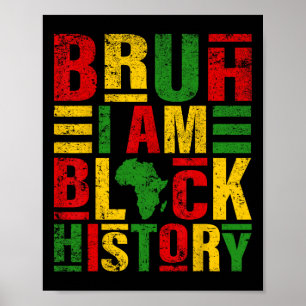 Poster Bruh Eu Sou História Negra Crianças Homens Mulhere