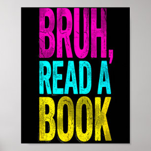 Poster Bruh leia um livro fofa leitura rato de biblioteca