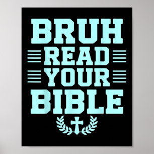 Poster Bruh leu seu Cristo religioso cristão de Deus Bíbl