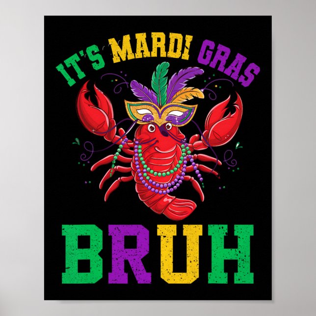 Poster Bruh Mardi Gras Adolescentes Rapazes Crianças Mard (Frente)