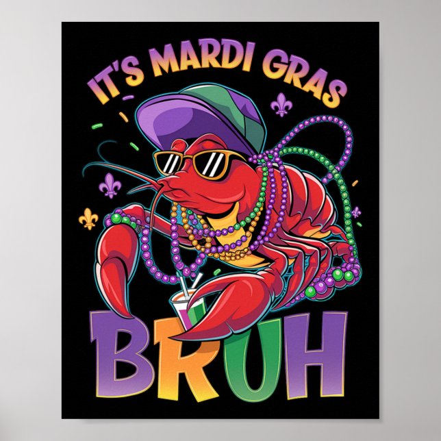 Poster Bruh Mardi Gras Crawfish Boys Mardi Gras (Frente)