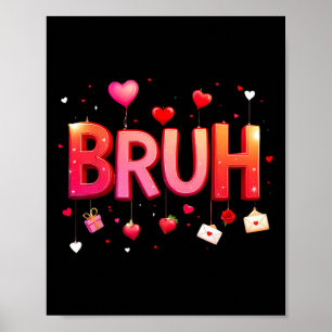 Poster Bruh Meme Engraçado Dizendo Bro Saudando Jovens Va