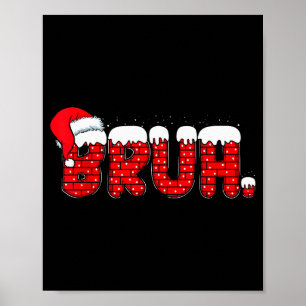 Poster Bruh Natal Engraçado Chaminé Vermelha Adolescentes