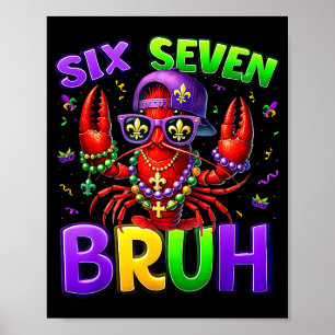 Poster Bruh Six Seven 67 Carnaval Lagostim Meninos Crianç