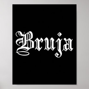 Poster Bruja Dia de Muertos Mexicano Bruxa de Halloween L