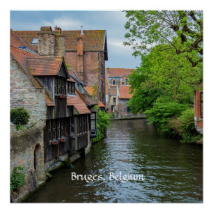 Pôster Brujas, Bélgica (rotulada)
