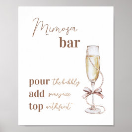 Poster Brunch e Bubble Mimosa - Sinal de Bar 8x10