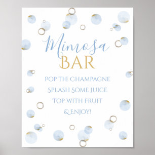 Poster Brunch Espumante e Bar de Mimosa para Chás de Bebê