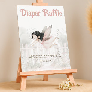 Poster Brunette Fairy Baby Fralda Raffle - Sinal de Mesa