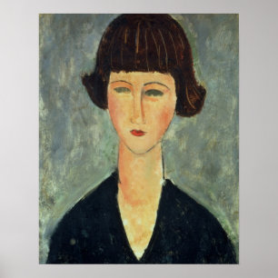 Pôster Brunette novo, 1917 (óleo em canvas)