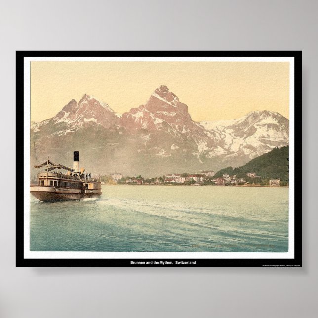 Pôster Brunnen e Mythen, Suiça (Frente)