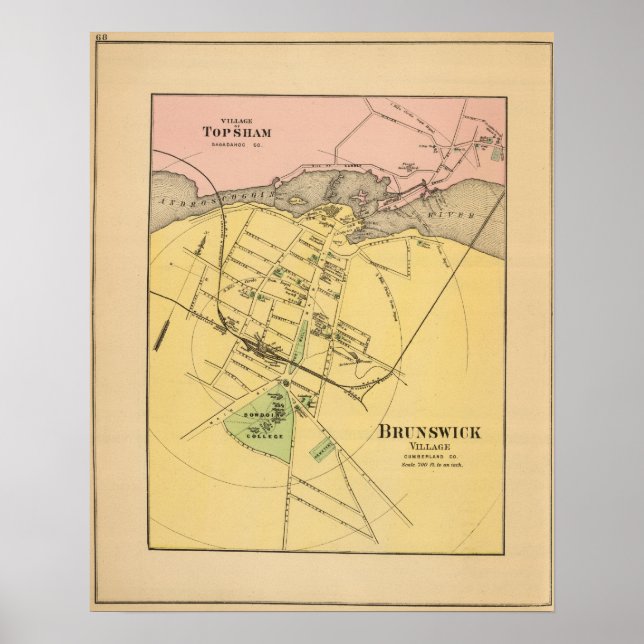 Poster Brunswick, Topsham 2 (Frente)