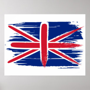 Poster Brushaft UK Union Jack Flag