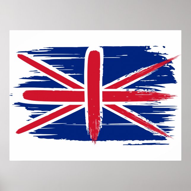 Poster Brushaft UK Union Jack Flag (Frente)