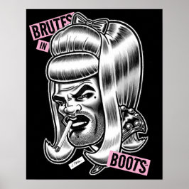 Poster Brutes in Boots™/Rocky Stockings™/Peruca