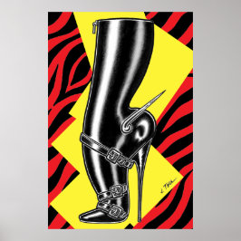 Poster Brutes in Boots™/Spike Heel/Red Zebra
