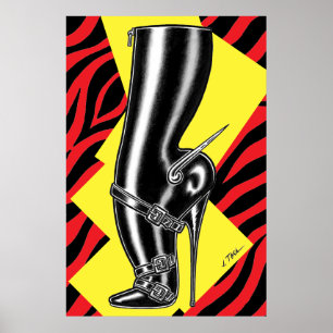 Poster Brutes in Boots™/Spike Heel/Red Zebra