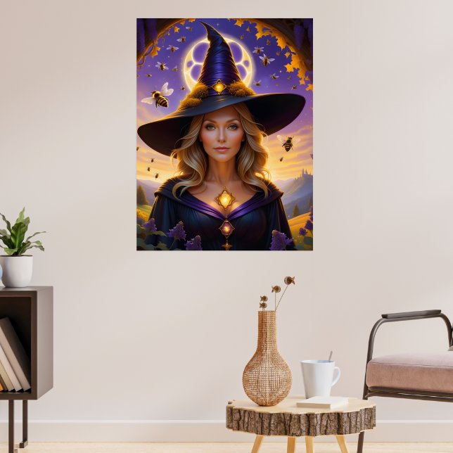 Poster Bruxa Abelha Melífera Linda (Sala de Estar 3)