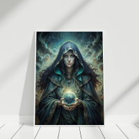 Bruxa da Lua Escura - Arte da Parede Cristal Visio